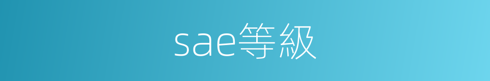 sae等級的同義詞