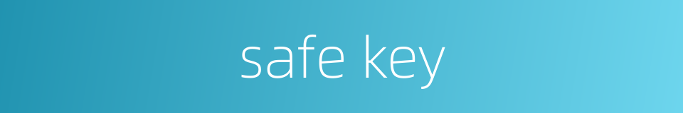 safe key的同义词