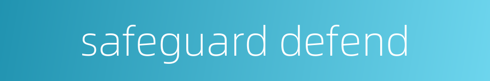 safeguard defend的同义词