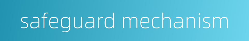 safeguard mechanism的同义词