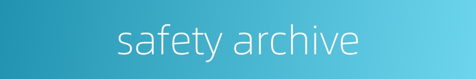 safety archive的同义词