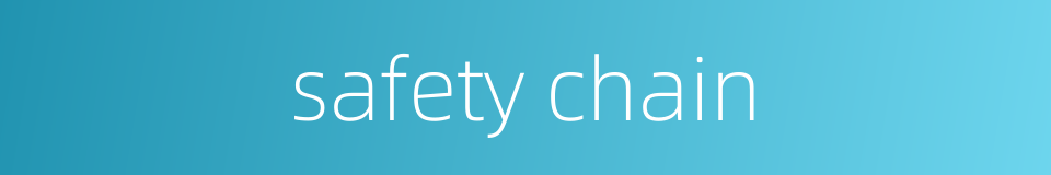 safety chain的同义词