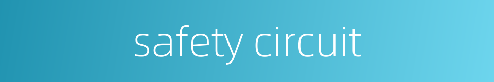 safety circuit的同义词