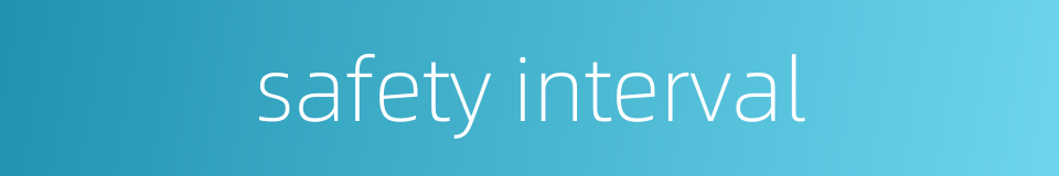 safety interval的同义词