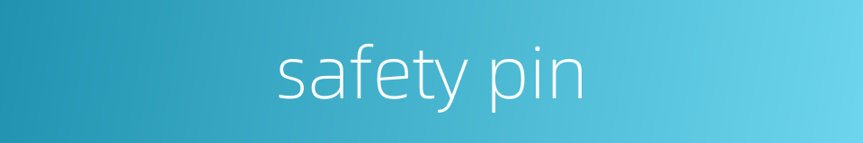 safety pin的同义词