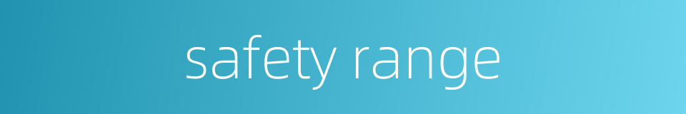 safety range的同义词
