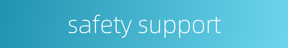 safety support的同义词
