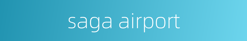 saga airport的同义词