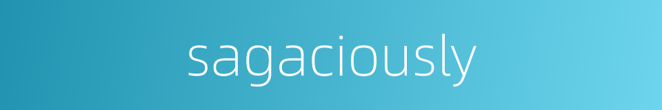 sagaciously的同义词