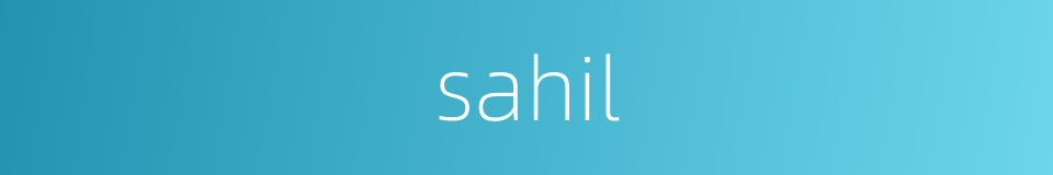 sahil的意思