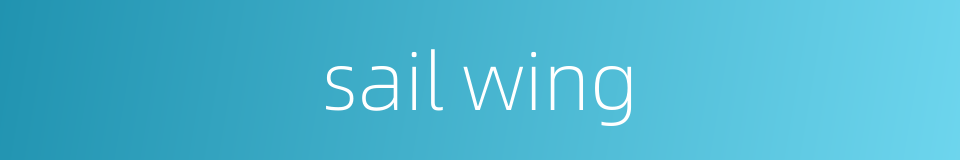 sail wing的同义词