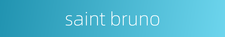 saint bruno的同义词