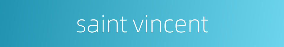 saint vincent的同义词