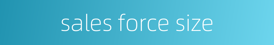 sales force size的同义词