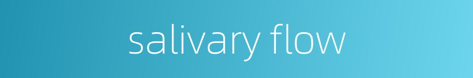 salivary flow的同义词