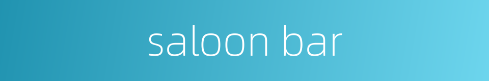 saloon bar的同义词