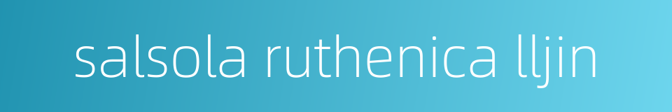 salsola ruthenica lljin的同义词