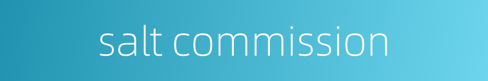 salt commission的同义词