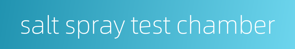 salt spray test chamber的同义词