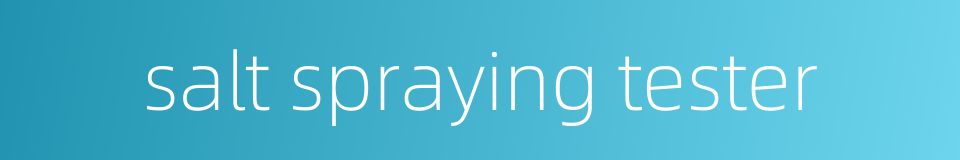 salt spraying tester的同义词