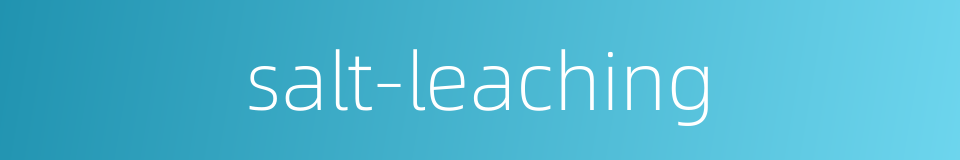 salt-leaching的同义词