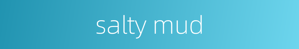 salty mud的同义词