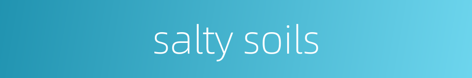 salty soils的同义词
