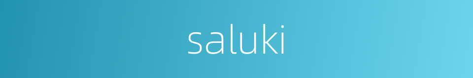 saluki的同义词
