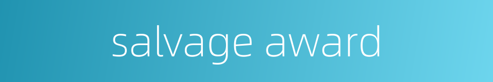 salvage award的同义词