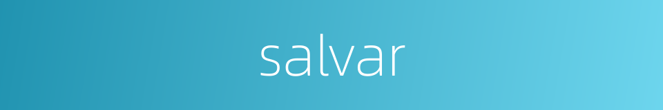 salvar的意思