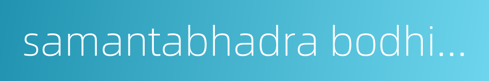 samantabhadra bodhisattva的同义词
