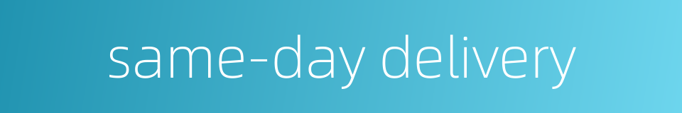 same-day delivery的同义词