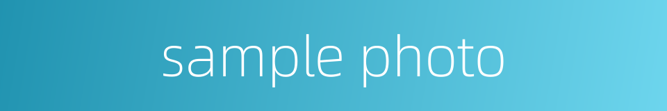 sample photo的同义词