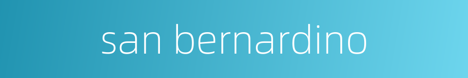 san bernardino的同义词