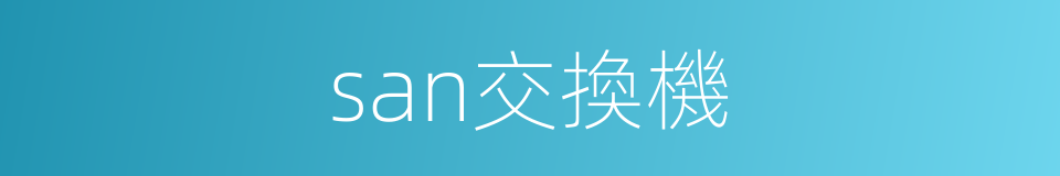 san交換機的同義詞