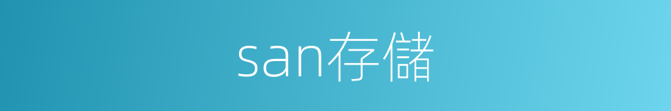 san存儲的同義詞
