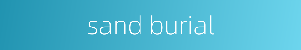 sand burial的同义词