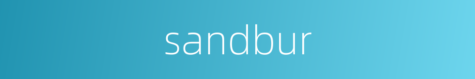 sandbur的同义词