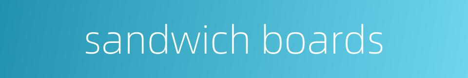 sandwich boards的同义词
