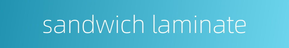 sandwich laminate的同义词