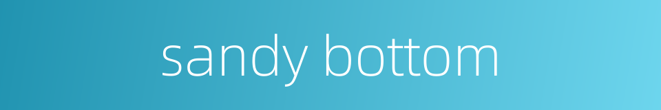 sandy bottom的同义词