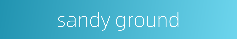 sandy ground的同义词