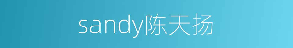 sandy陈天扬的同义词