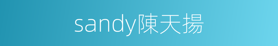 sandy陳天揚的同義詞