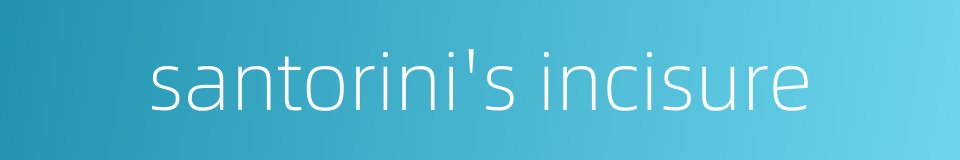 santorini's incisure的同义词