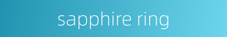sapphire ring的同义词