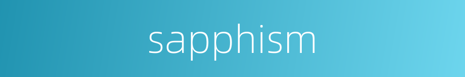 sapphism的同义词