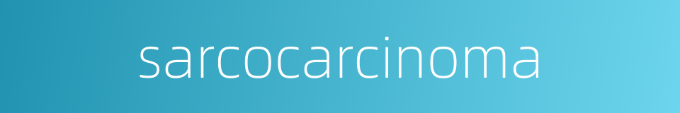 sarcocarcinoma的同义词