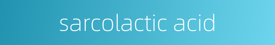 sarcolactic acid的同义词