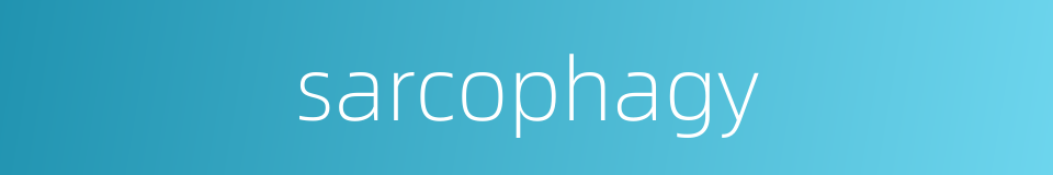 sarcophagy的同义词
